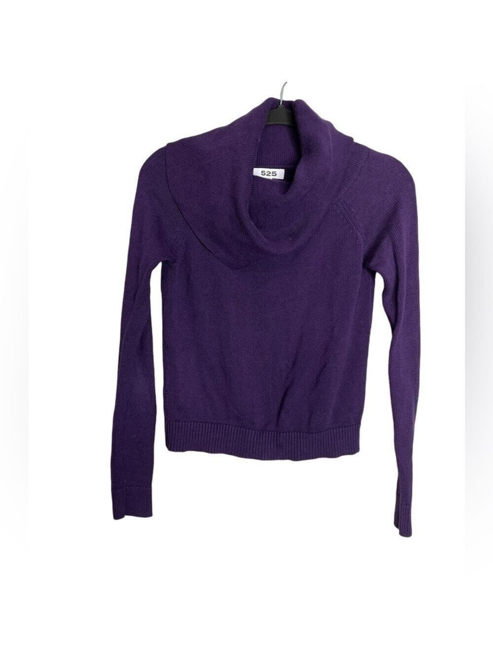 525 America Purple Knit Cowl Neck Sweater Slightly Cropped, size XS